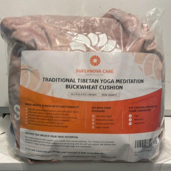 🧘NWT Meditation Traditional Tibetan Zafu Buckwheat Soft Velvet Pillow - Picture 6 of 10